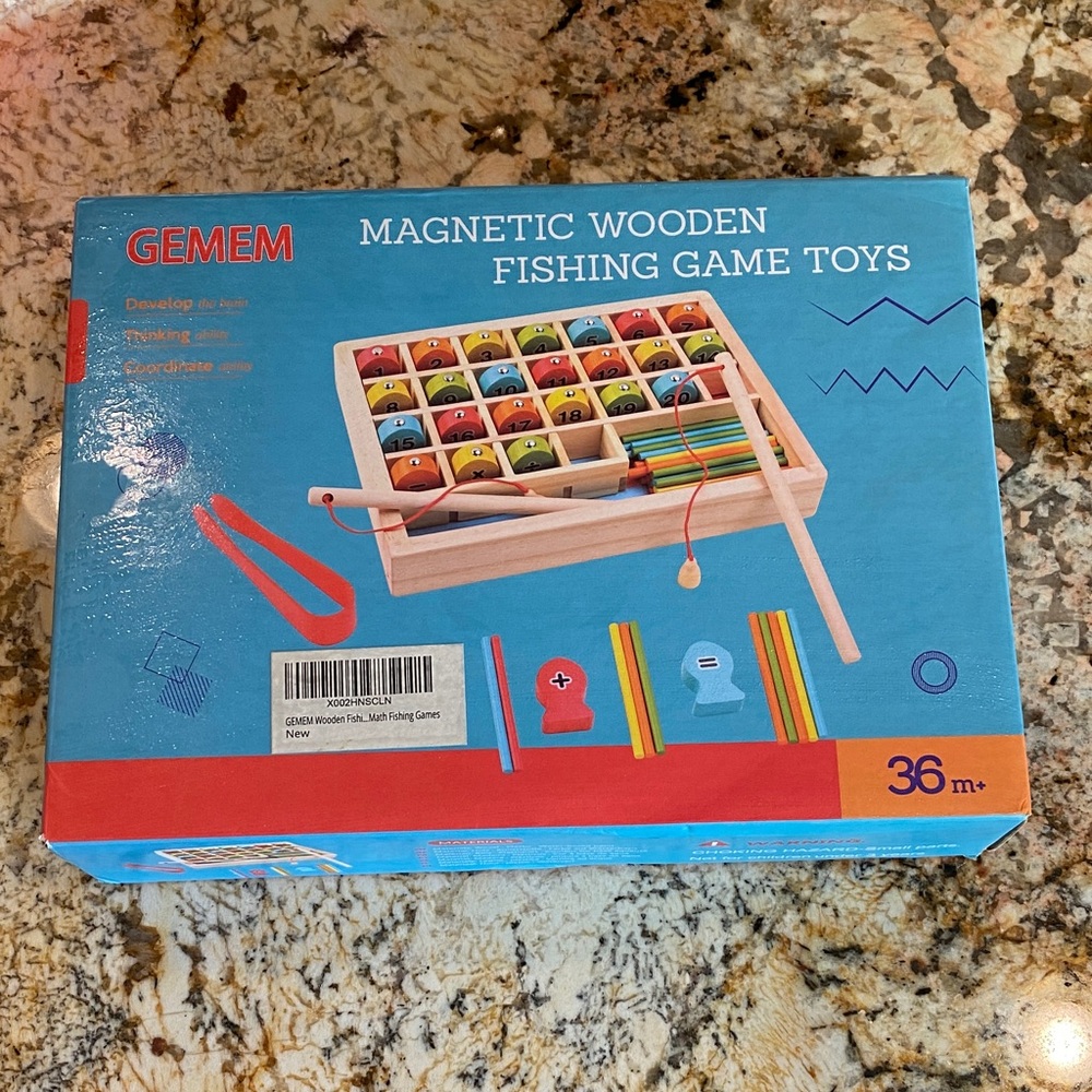 LAST DAYS GEMEM Magnetic Wood Learning Fishing Game